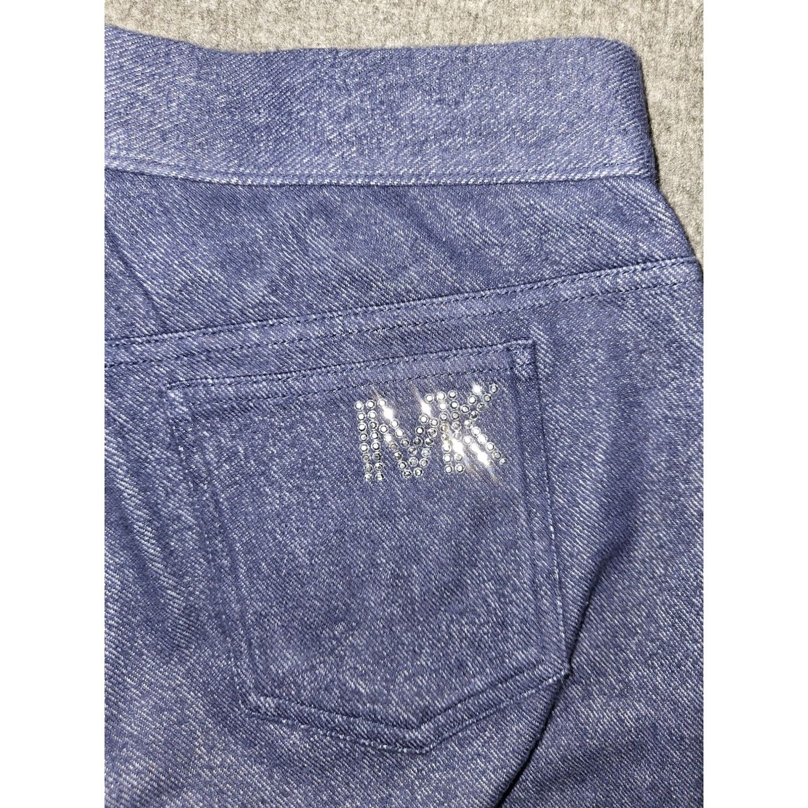 Vintage MICHAEL Michael Kors Jeans Womens P Blue Pull On Jegging Rhinestone MK Petite Size 28" / US 6 / IT 42 - 7 Thumbnail