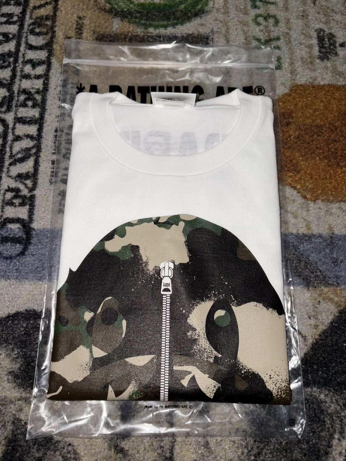 Bape A Bathing Ape Map Camo Ape Head Shark T-Shirt Size US M / EU 48-50 / 2 - 2 Thumbnail