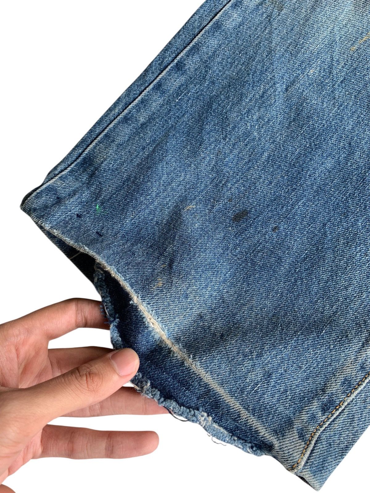 If Six Was Nine VINTAGE EDWIN 505 SELVEDGE BAGGY MUDWASH DISTRESSED DENIM Size US 29 - 19 Thumbnail