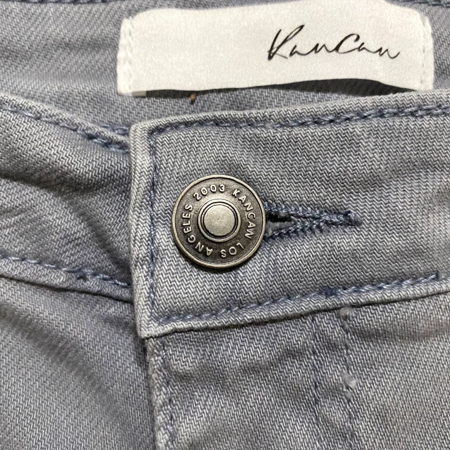 Vintage Kancan Womens sz 3 Pants Gray Joggers Tapered High Rise Pockets Casual Size 27" / US 4 / IT 40 - 4 Thumbnail