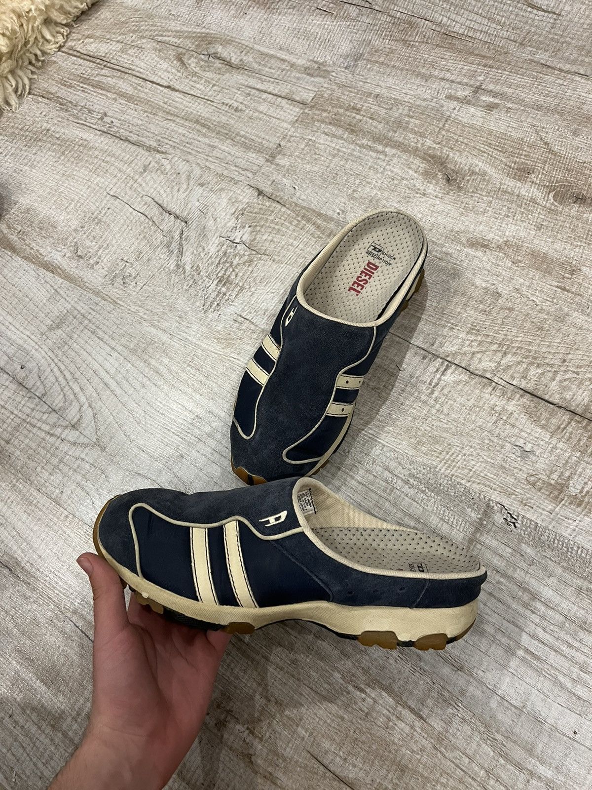 image of Avant Garde x Diesel Mule Shoess Sneakers Vintage Slide Very Hype 00S in Blue, Men's (Size 8)