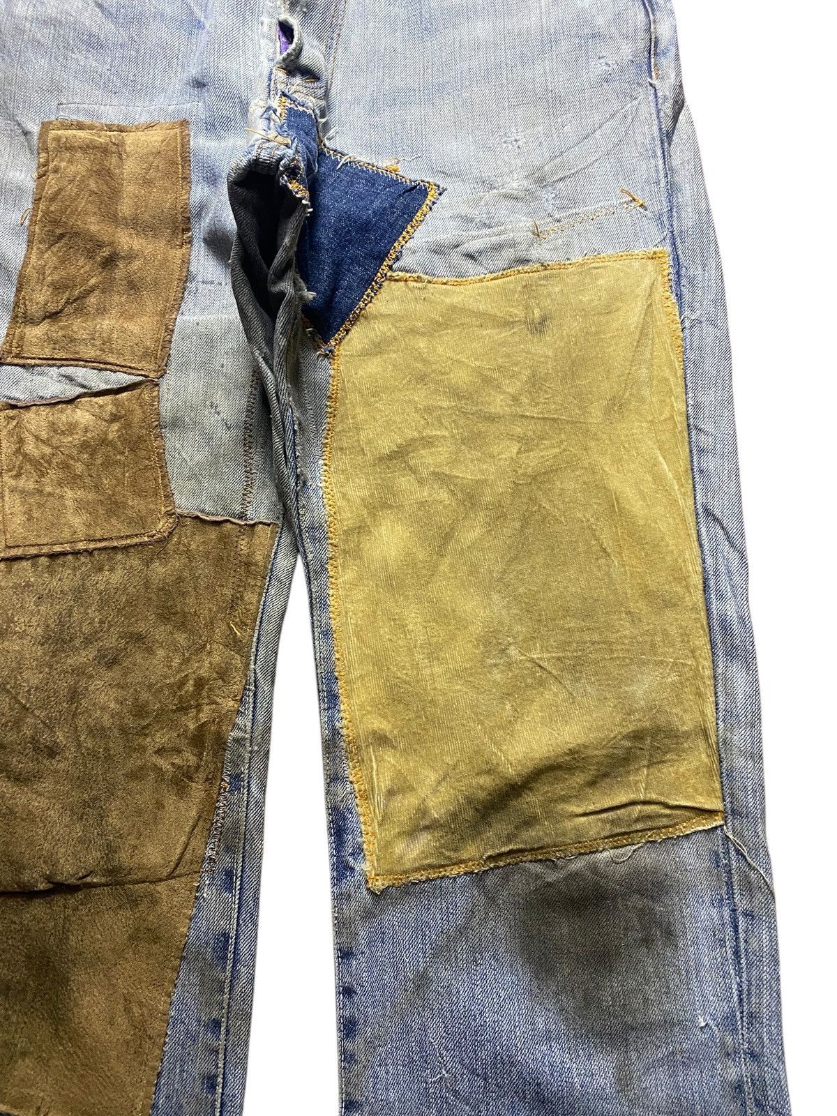 Japanese Brand Vintage Japanese Brand Shashiko Boro Distressed Jeans Size US 33 - 8 Thumbnail