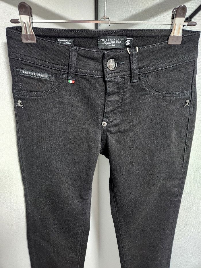 Philipp Plein PHILIPP Plein JEGGINGS BLACK denim jeans Size 25" / US 0 / IT 36 - 4 Thumbnail