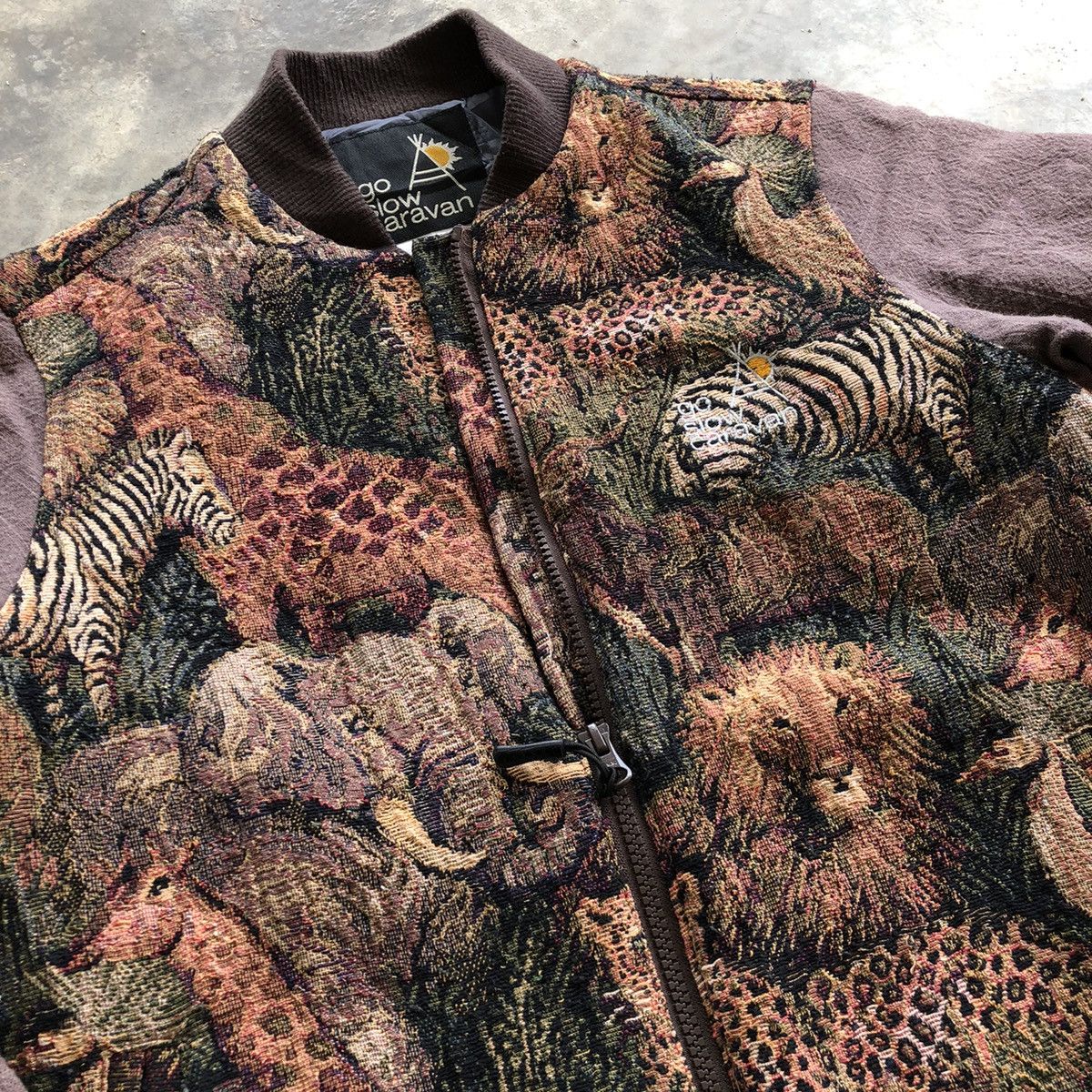 go slow caravan GO SLOW CARAVAN Rare Animal Safari Design Cotton Jacket Size US S / EU 44-46 / 1 - 7 Thumbnail