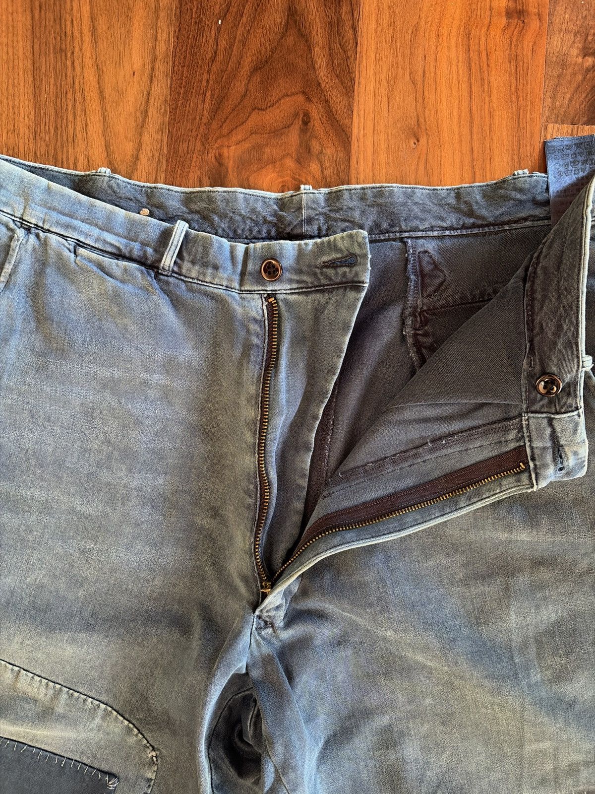 Levi's Levis indigo dyed patched denim trouser Size US 33 - 6 Thumbnail