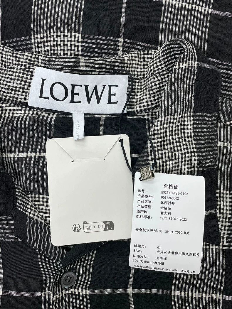 Loewe LOEWE Black and white checkered shirt Size XS / US 0-2 / IT 36-38 - 4 Thumbnail