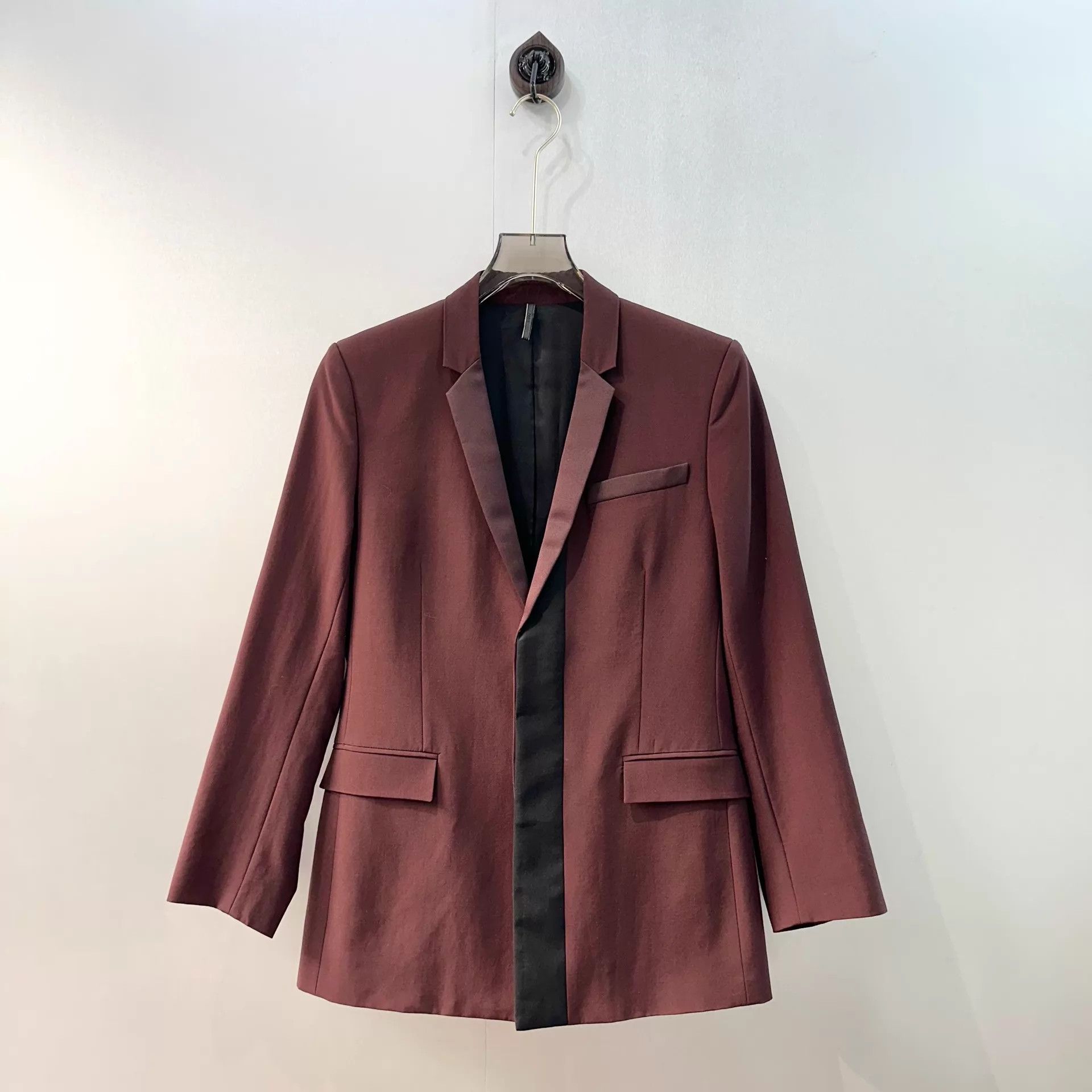 Dior Dior Poster Runway Wine Red Wool Blazer Size 44R - 2 Thumbnail