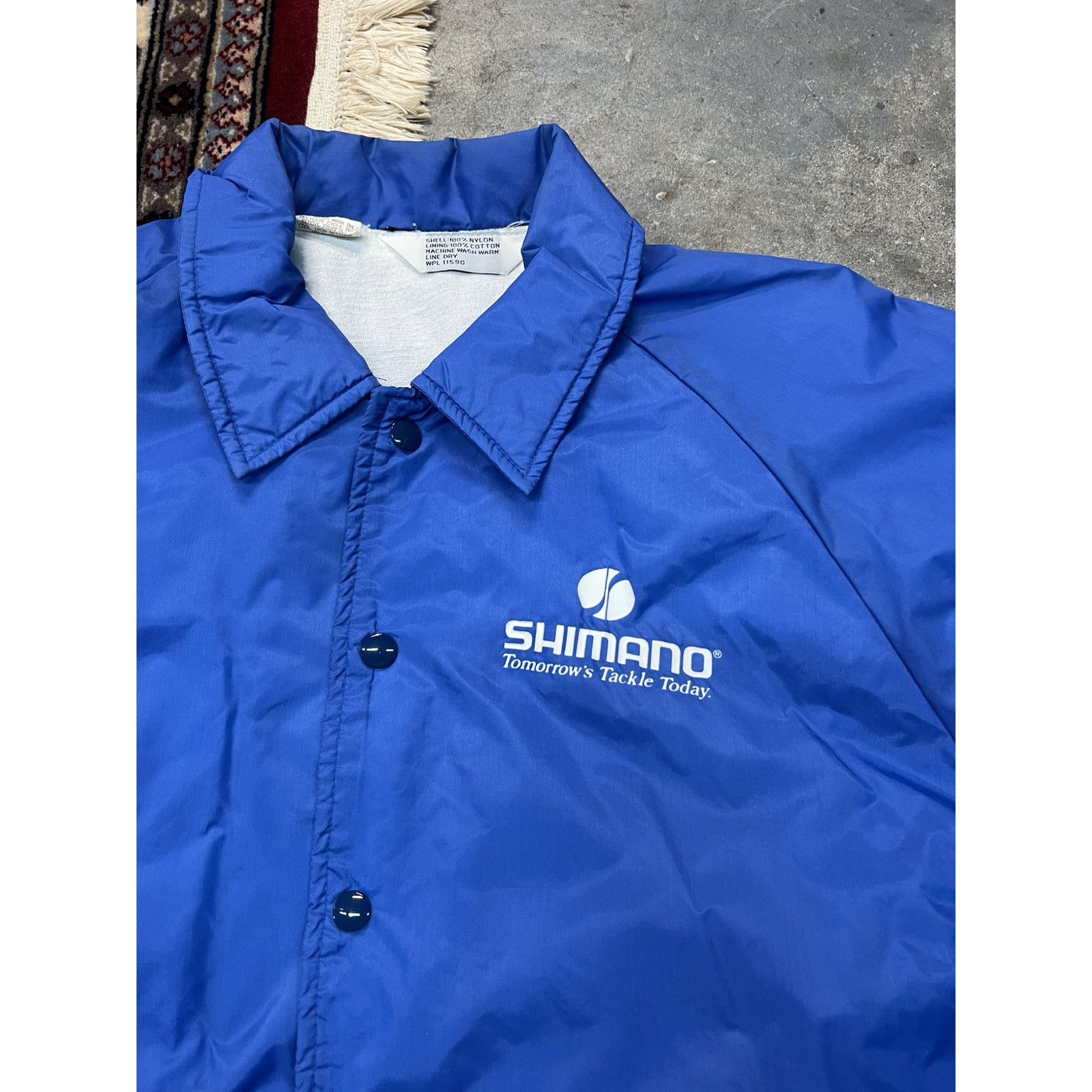 Vintage Shimano Fishing Jacket Coat Blue L Tackle Vintage 1980s Rare Size US L / EU 52-54 / 3 - 4 Thumbnail
