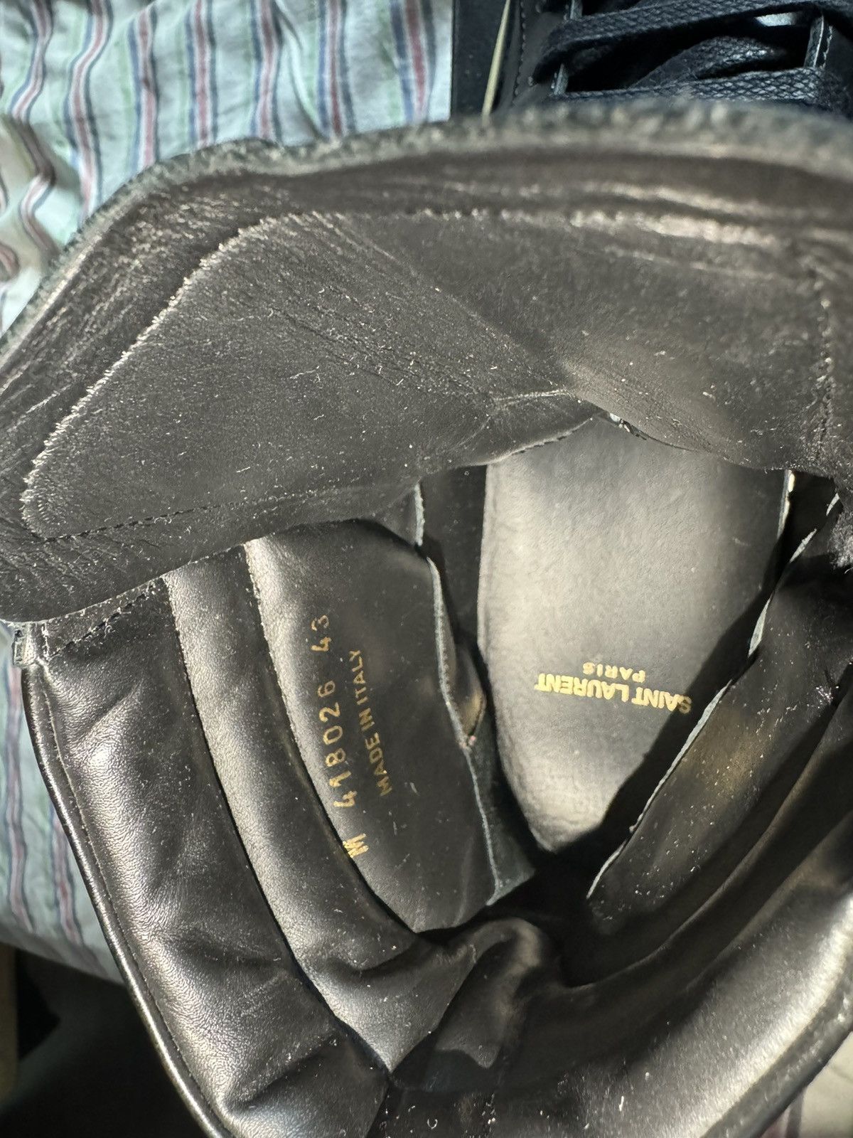 Saint Laurent Paris Saint Laurent High Top Sneakers Size US 9.5 / EU 42-43 - 12 Thumbnail