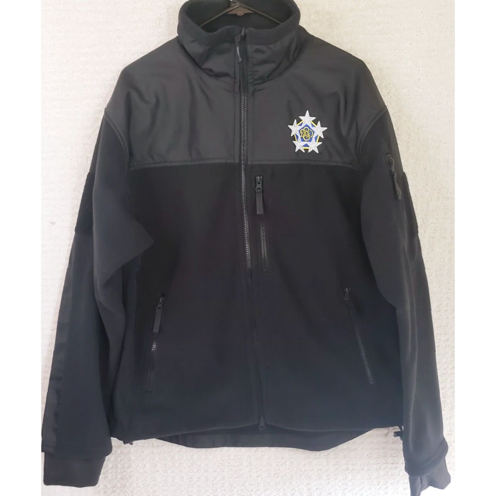 Vintage Condor Alpha Micro Fleece Jacket XL Black Military Jacket Mens Stand-Up Collar Zip Full Zip Patches Chest Logo Size US XL / EU 56 / 4 - 2 Thumbnail