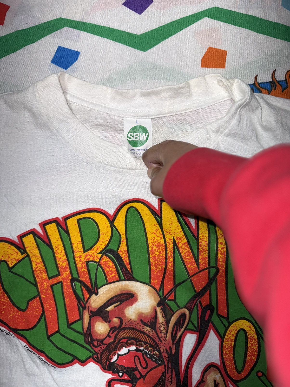 Other Vintage 90s Chronic OD Weed Strand Hemp T Shirt White Size US L / EU 52-54 / 3 - 3 Thumbnail