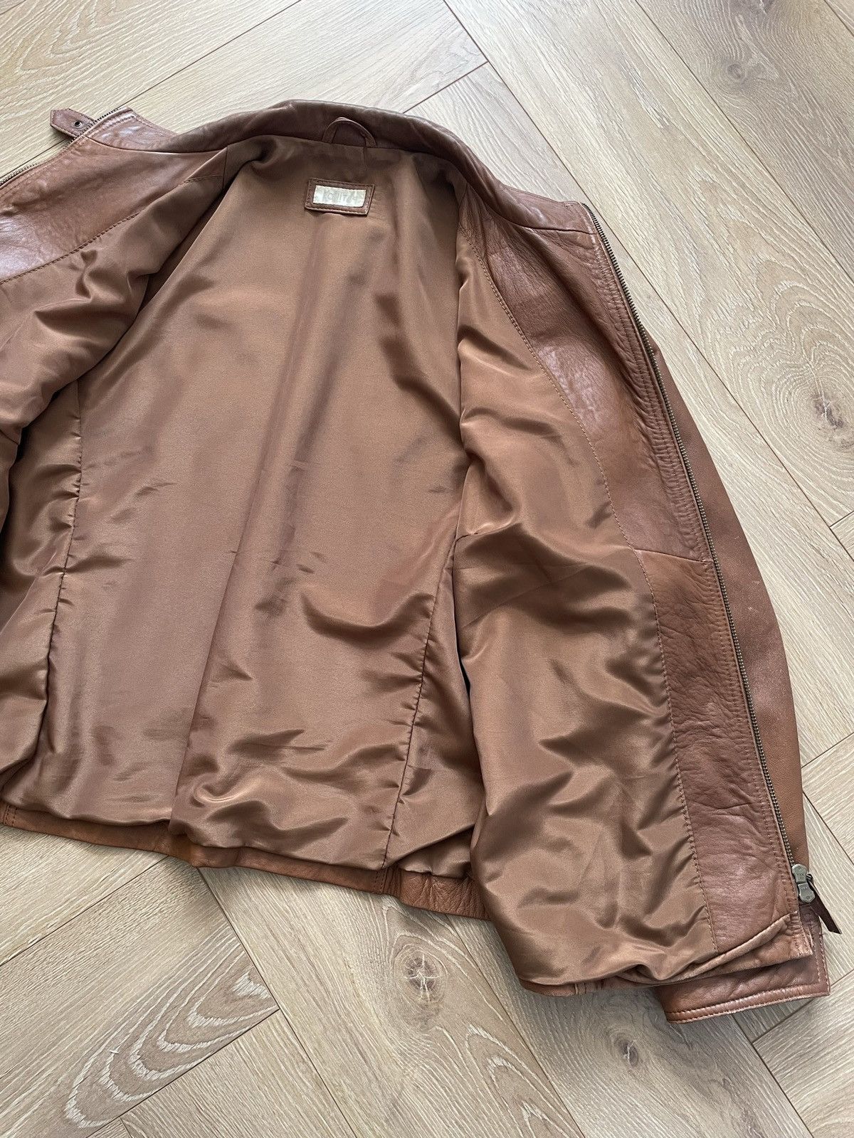 Vintage Brown Retro 90s Genuine Real Leater Bomber Punk Rock Metal Size US M / EU 48-50 / 2 - 12 Thumbnail