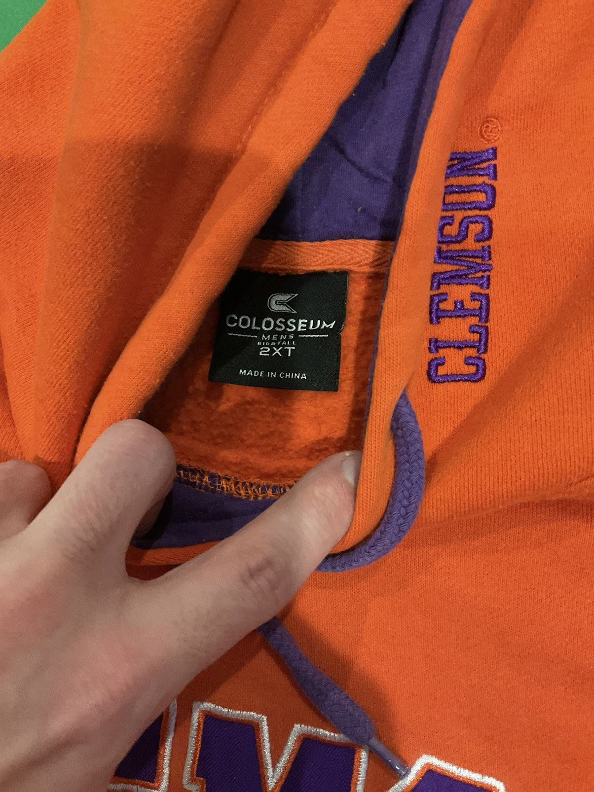 Vintage Vintage Clemson Tigers hoodie Size US XXL / EU 58 / 5 - 2 Thumbnail