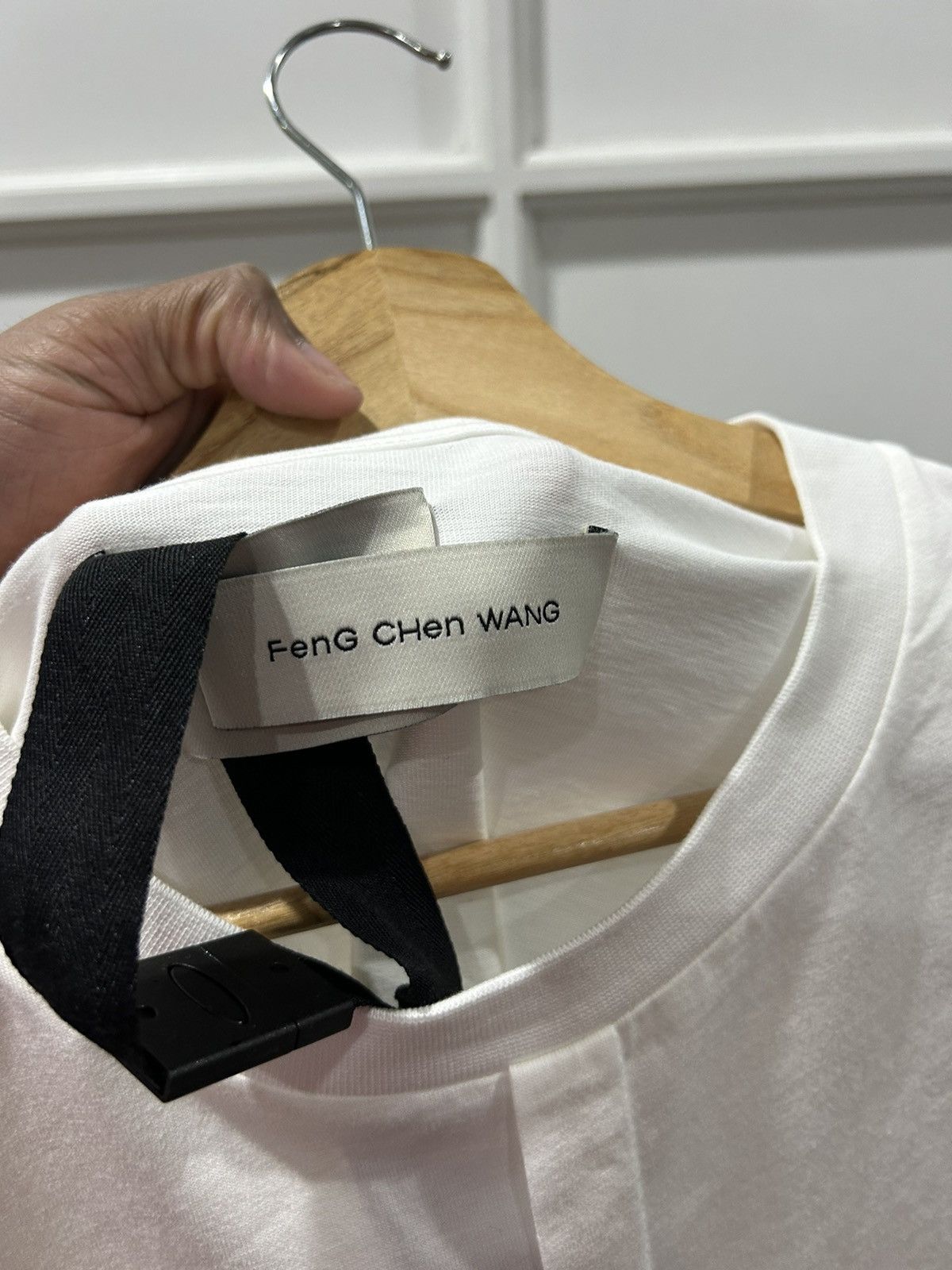 Feng Chen Wang Feng Chen wang striped paneled shirt Size US XL / EU 56 / 4 - 4 Thumbnail