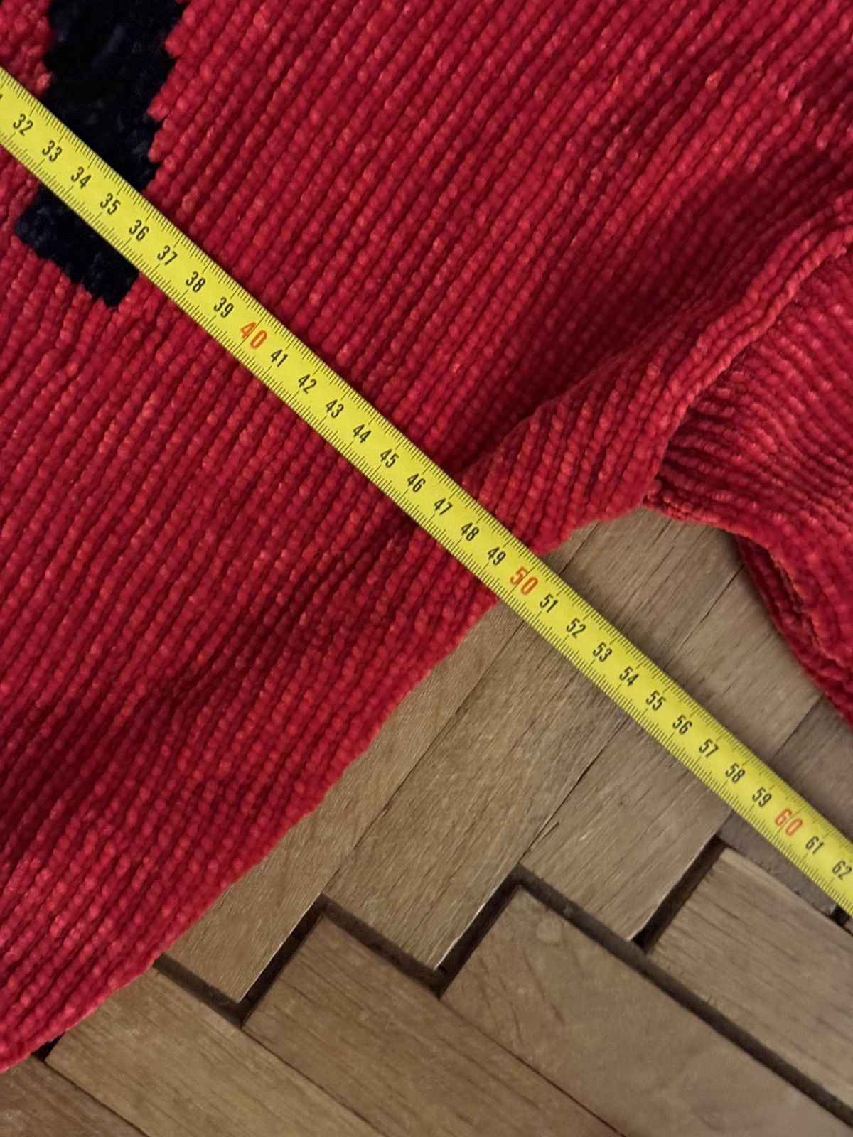 DKNY DKNY Red Chenille Knit “DK/NY” Sweater Size L / US 10 / IT 46 - 10 Thumbnail