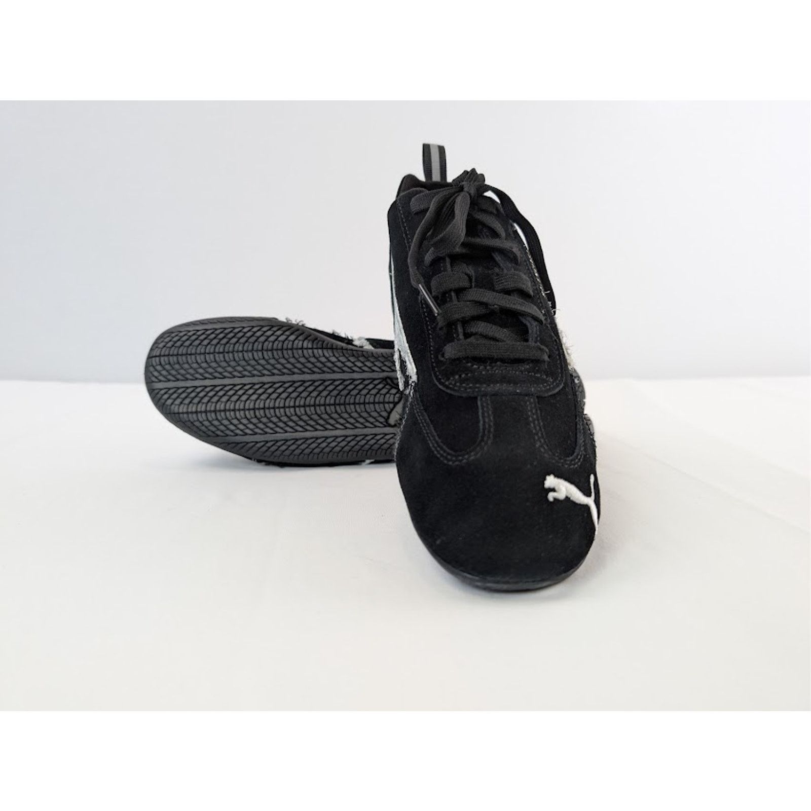 Balenciaga × Puma o1rshd1 Q:3 / Speedcat Destroyed Low Top Sneaker Black/White Size US 13 / EU 46 - 14 Thumbnail