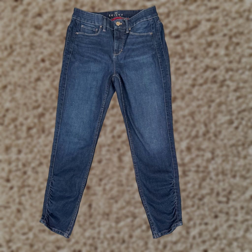 White House Black Market White House Black Market Jeans Women 2 Denim Blue The Skinny Crop Dark Mid 27x25 Size 26" / US 2 / IT 38 - 1 Thumbnail
