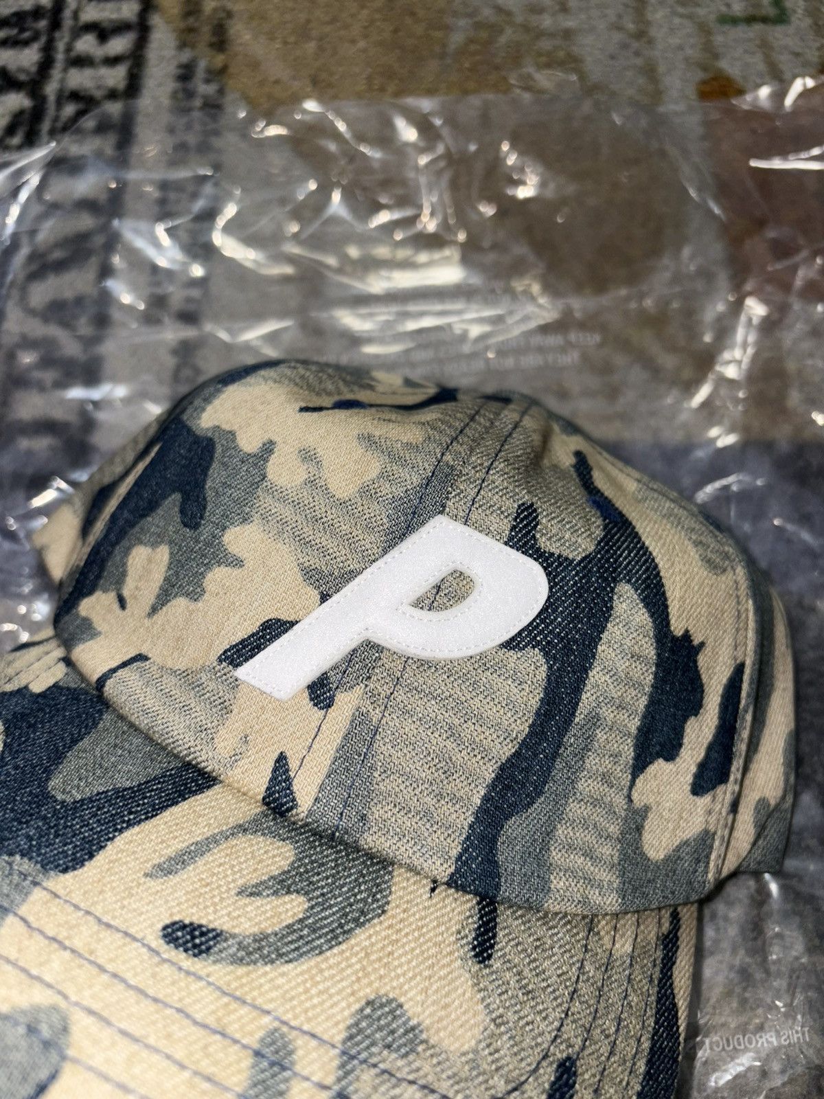Palace P 6-Panel Camo Denim Hat