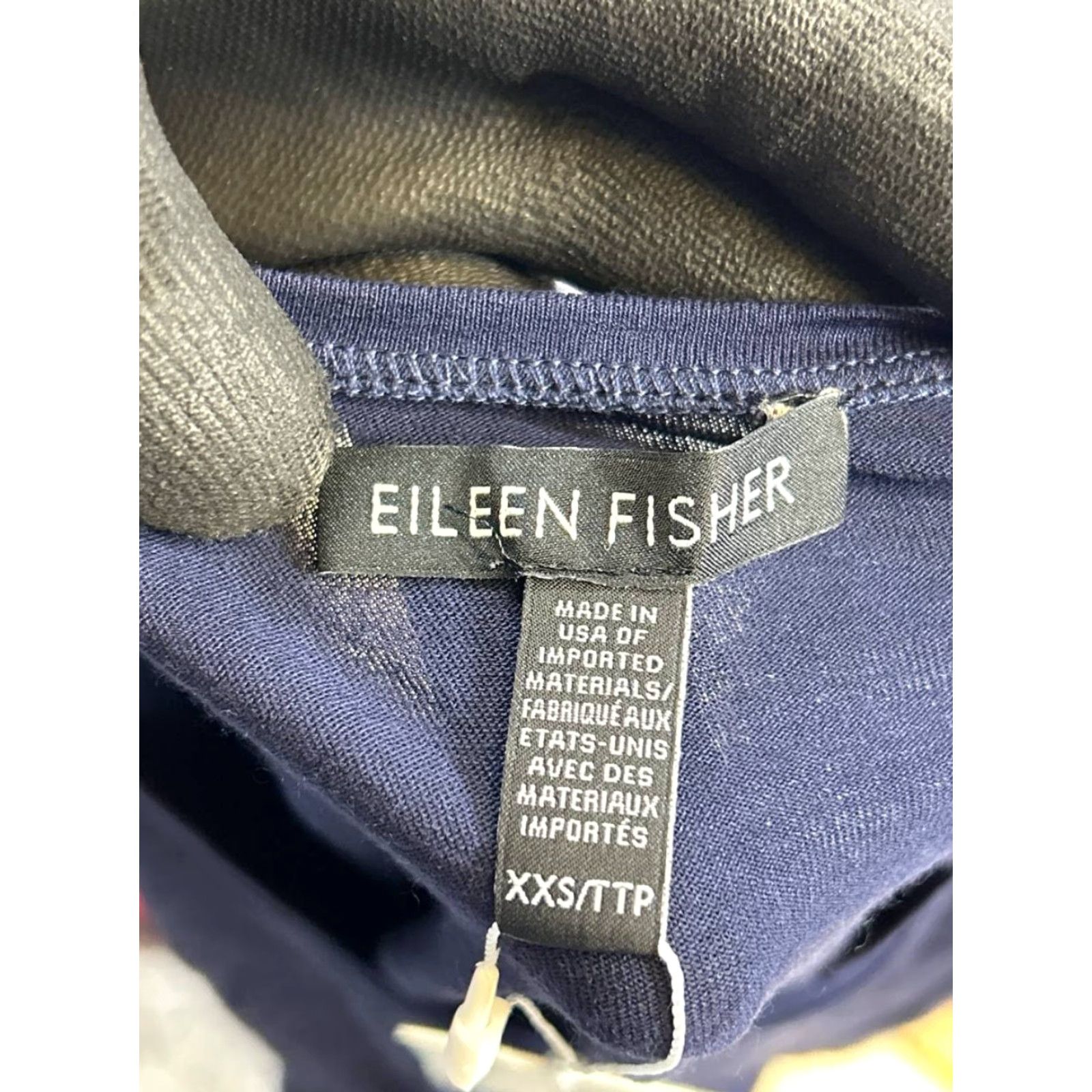 Eileen Fisher Eileen Fisher Womens 2XS Blue Knit Pullover Sweater Casual Long Sleeve Crew Neck Dolman Sleeve Regular Fit Size XXS / US 00 / IT 34 - 3 Thumbnail