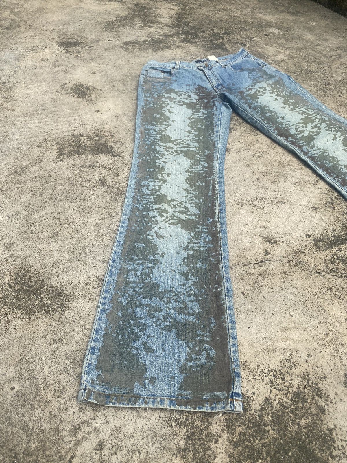 If Six Was Nine × Japanese Brand Flare Jeans Now Velvet Splash Bootcut Size US 29 - 1 Thumbnail