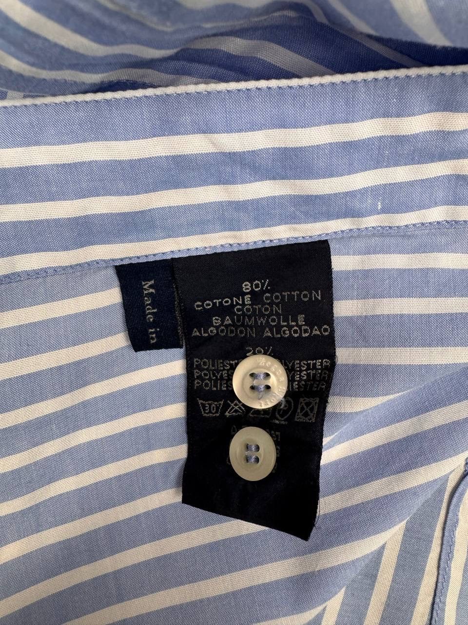 Z Zegna Z Zegna Sport Men Striped Shirt Blue White Size M Size US M / EU 48-50 / 2 - 4 Thumbnail