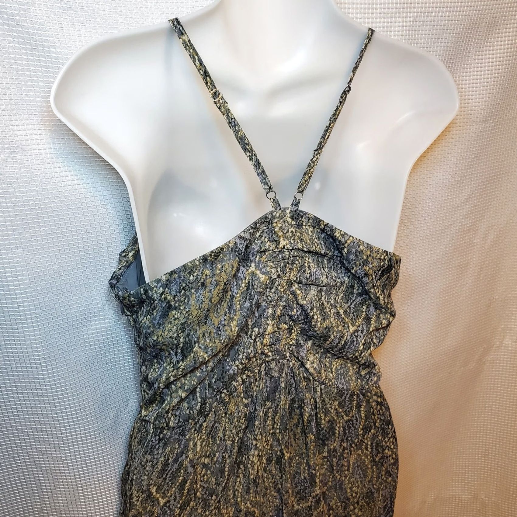 Anthropologie Anthropologie BTFL-life Bias Maxi Sleeveless Dress Sm Snake Print Micro Pleat Size S / US 4 / IT 40 - 7 Thumbnail