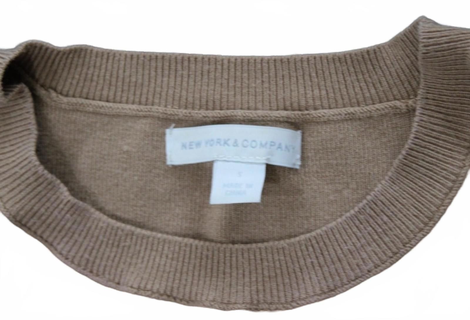 Other New York & Company Short Sleeve Tan Knit Dress Size Small Size S / US 4 / IT 40 - 2 Thumbnail