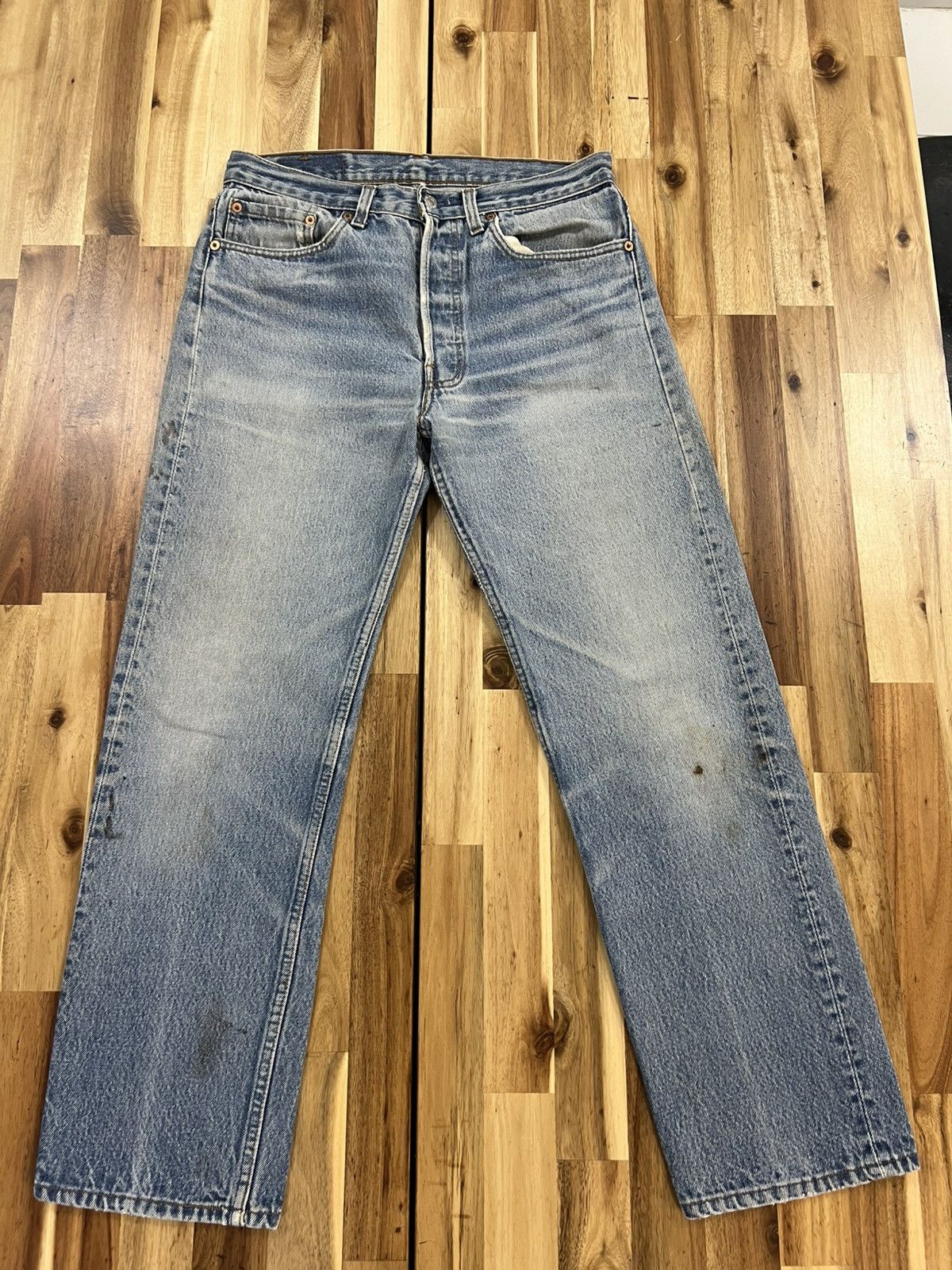 Levi's Vintage 90’s Levis 501XX Small e Non Selvedge Denim Jeans Size US 31 - 3 Thumbnail