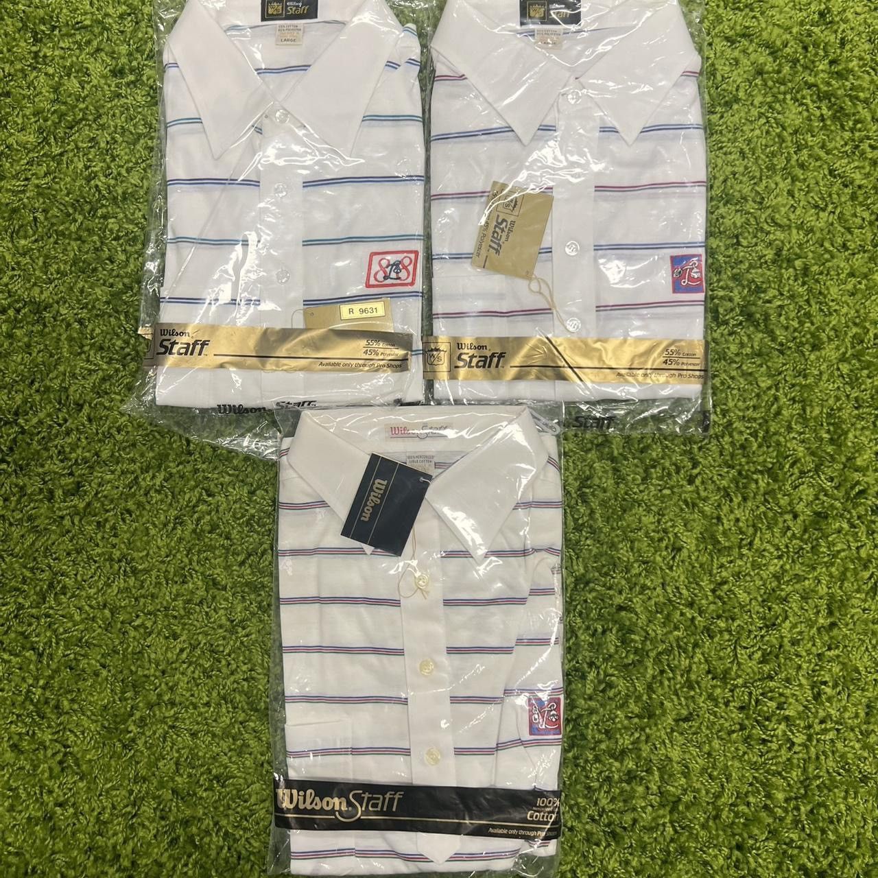 Vintage × Wilson Wilson Staff Polo Golf Shirts Set of 3 Size US L / EU 52-54 / 3 - 1 Thumbnail