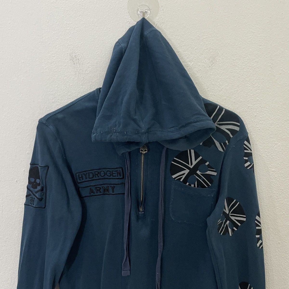 20471120 Vintage Hydrogen Skulls Zipper Ups Jacket Size M / US 6-8 / IT 42-44 - 4 Thumbnail