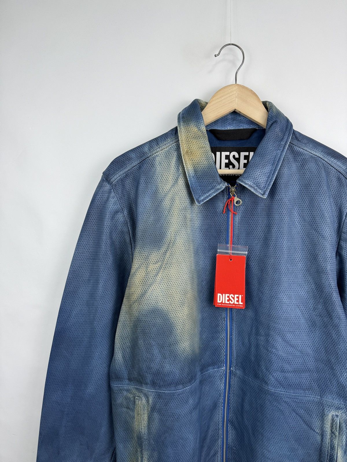 Diesel ❗️NEW 🇺🇸 Diesel Leather Jacket L-Clime Giacca Rare NWT Size US L / EU 52-54 / 3 - 5 Thumbnail