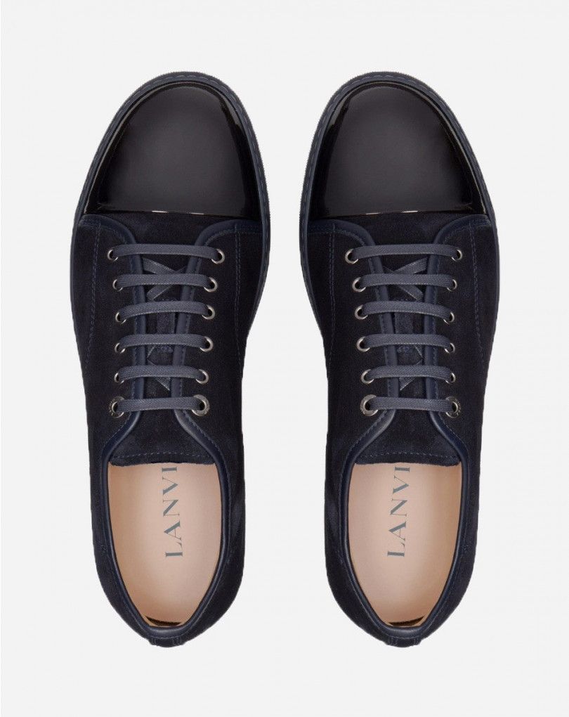Lanvin oc11z0426 Suede And Patent Leather Sneakers in Black Size US 12 / EU 45 - 3 Thumbnail
