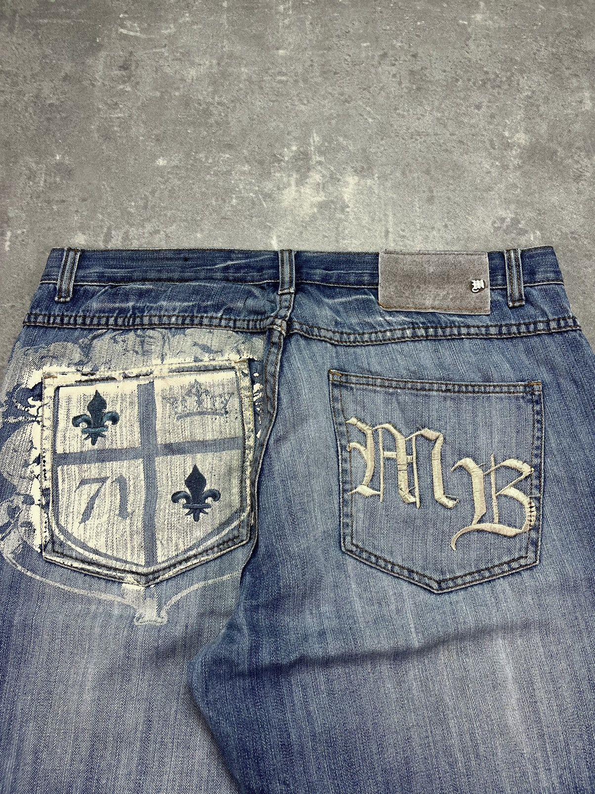 Makaveli Makaveli Fleur De Lis Printed Baggy Denim Shorts Jorts 36 Size US 36 / EU 52 - 10 Thumbnail