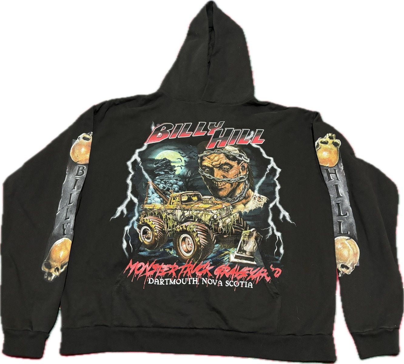 image of Billy Hill Monster Truck Graveyard Hoodie New Size Xxl in Black, Men's