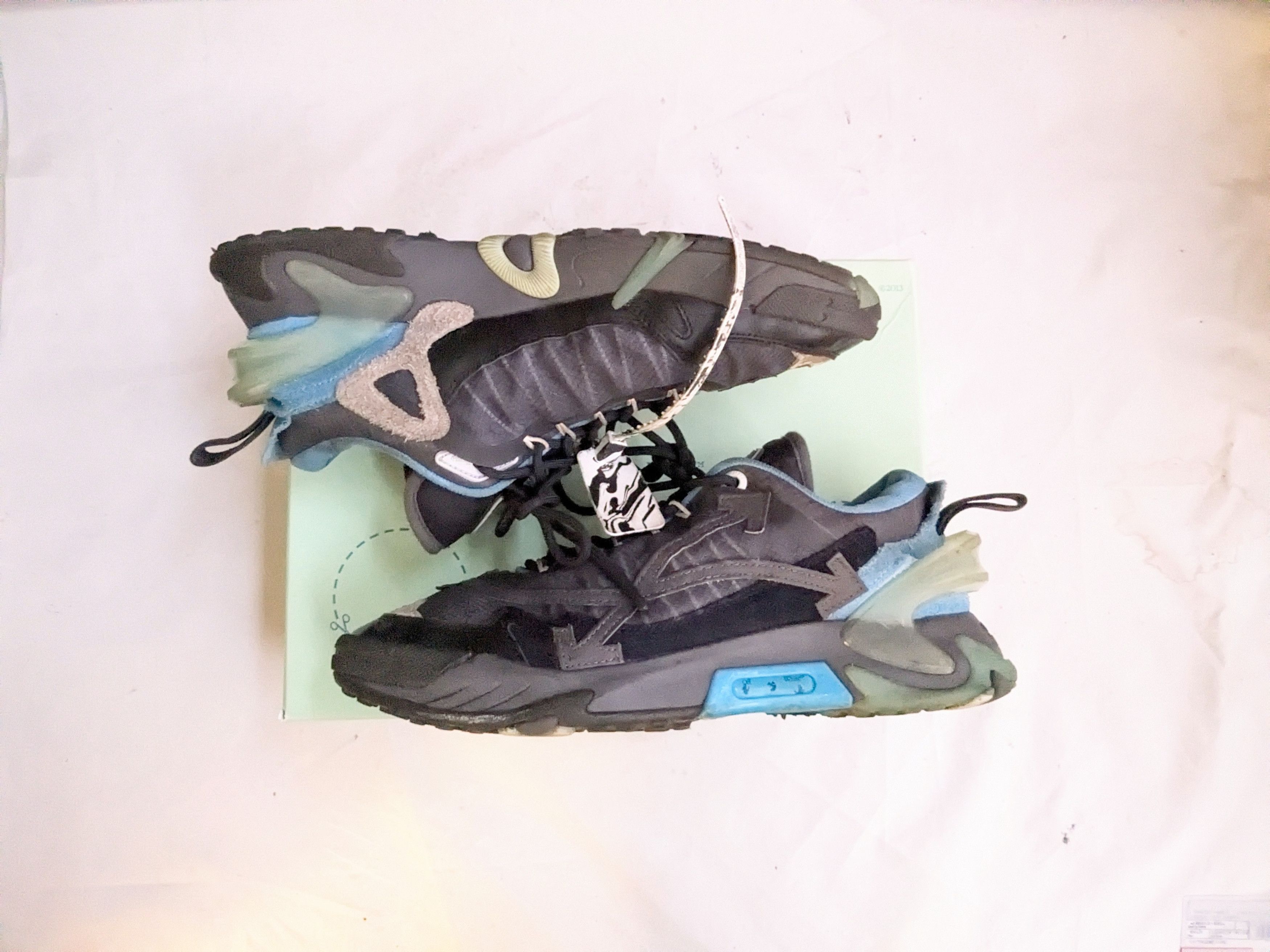 Off-White Off-White Odsy-2000 Sneakers Gray Blue Size 12 45 Size US 12 / EU 45 - 1 Thumbnail