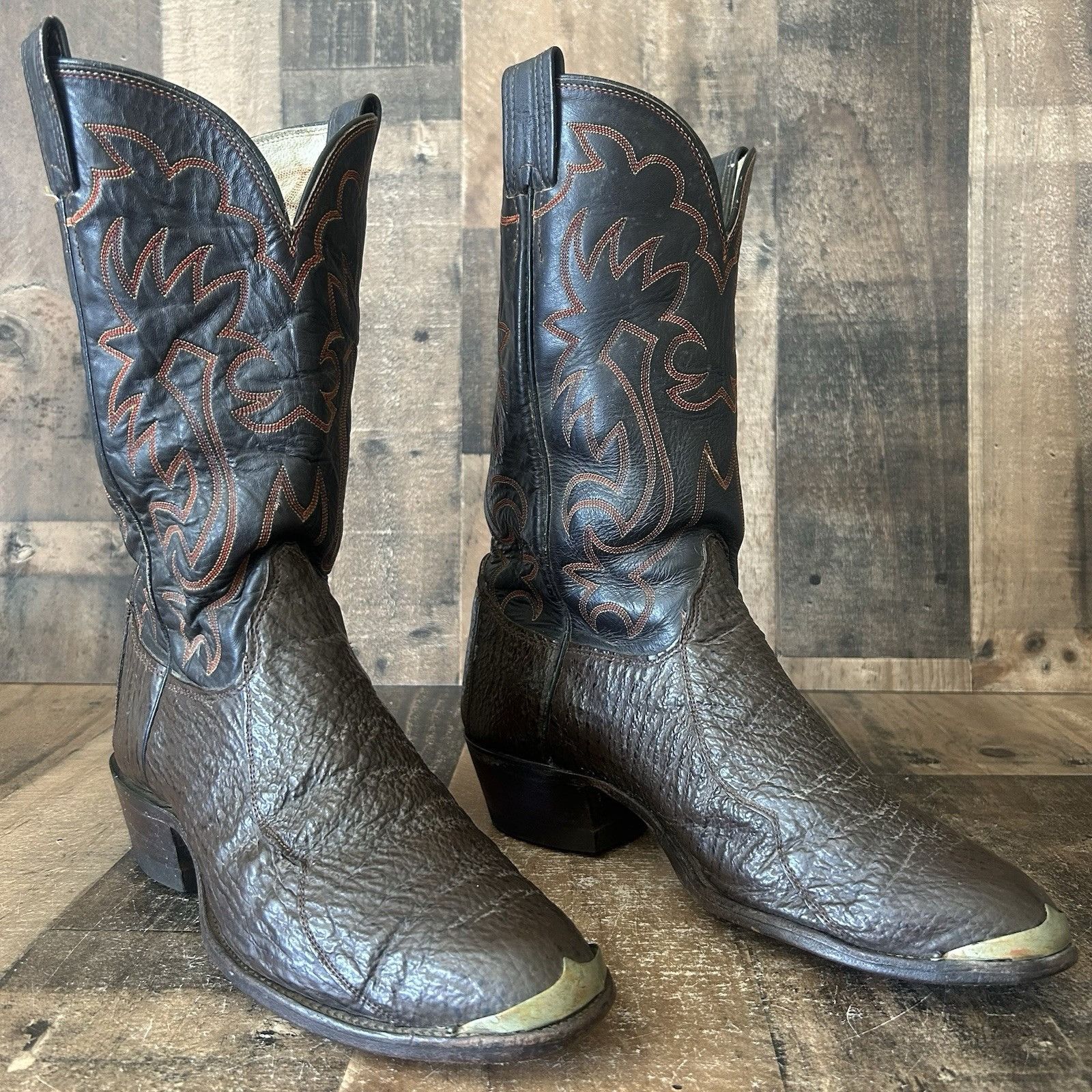 Vintage Olathe Vintage Western Brown Cowboy Boots Mens 10 D Size US 10 / EU 43 - 2 Thumbnail