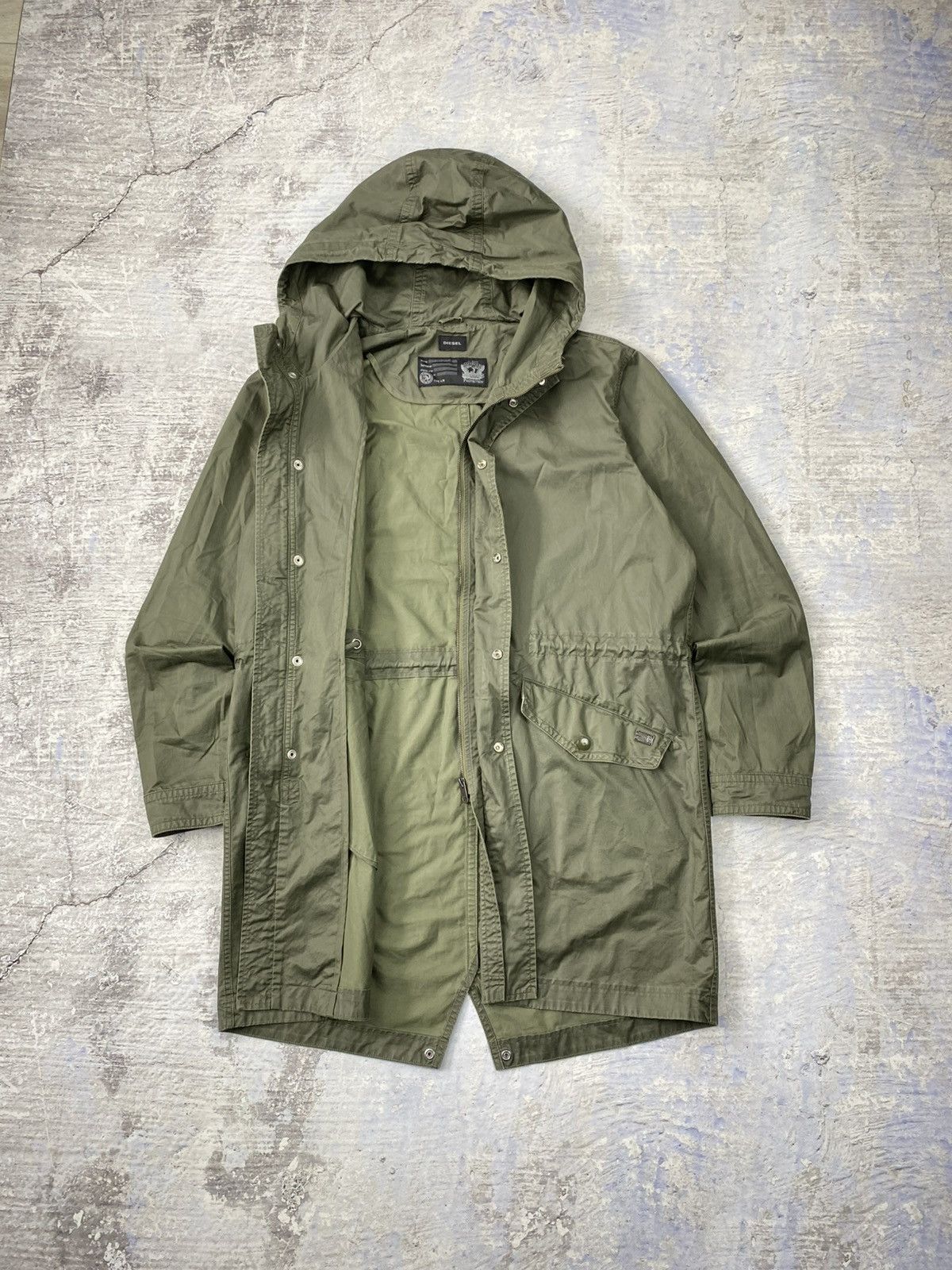 Diesel × Japanese Brand Diesel waxed parka green mens hooded jacket y2k avantgarde Size US XL / EU 56 / 4 - 11 Thumbnail