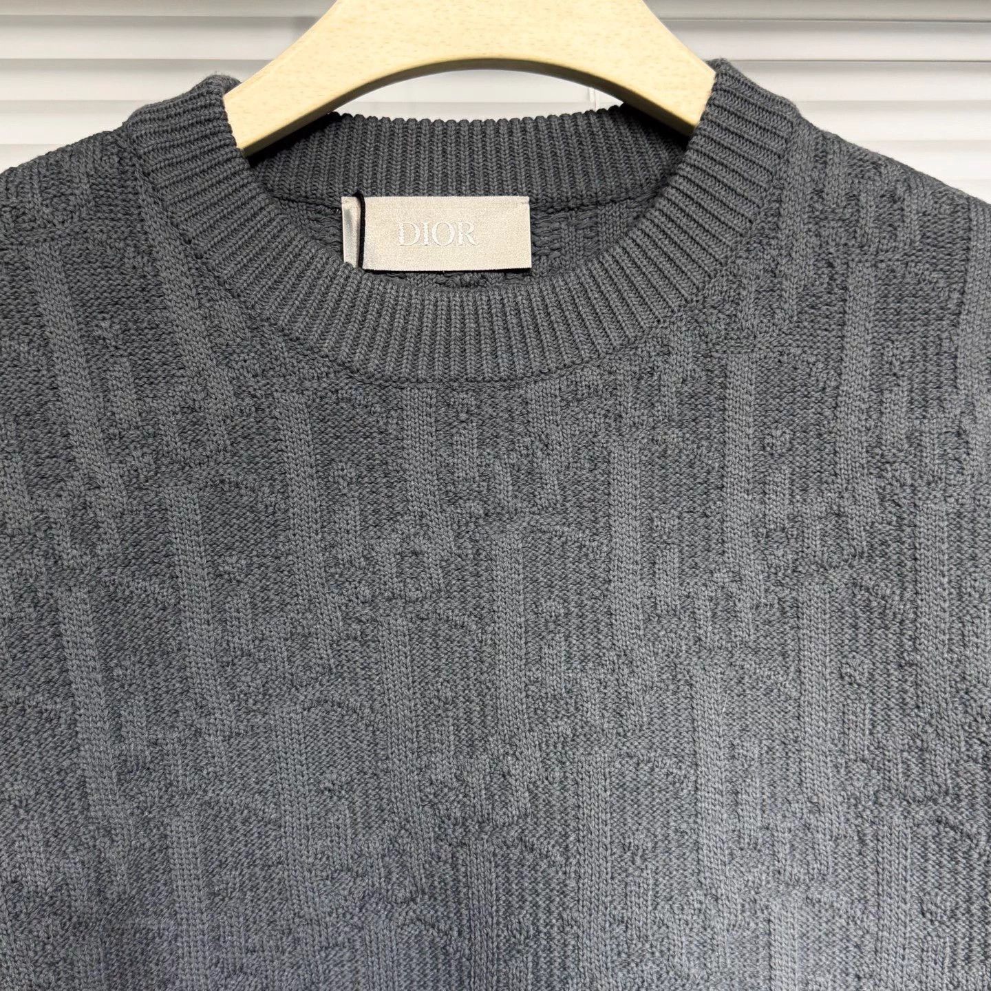 Dior DIOR Oblique 25FW Blue Gray Sweater S Size US S / EU 44-46 / 1 - 3 Thumbnail