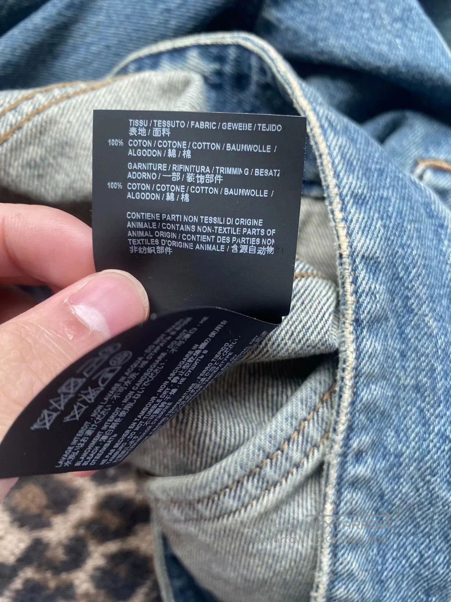Saint Laurent Paris Blue Denim Jacket with Distressed Collar and Cuffs . Size US L / EU 52-54 / 3 - 4 Thumbnail