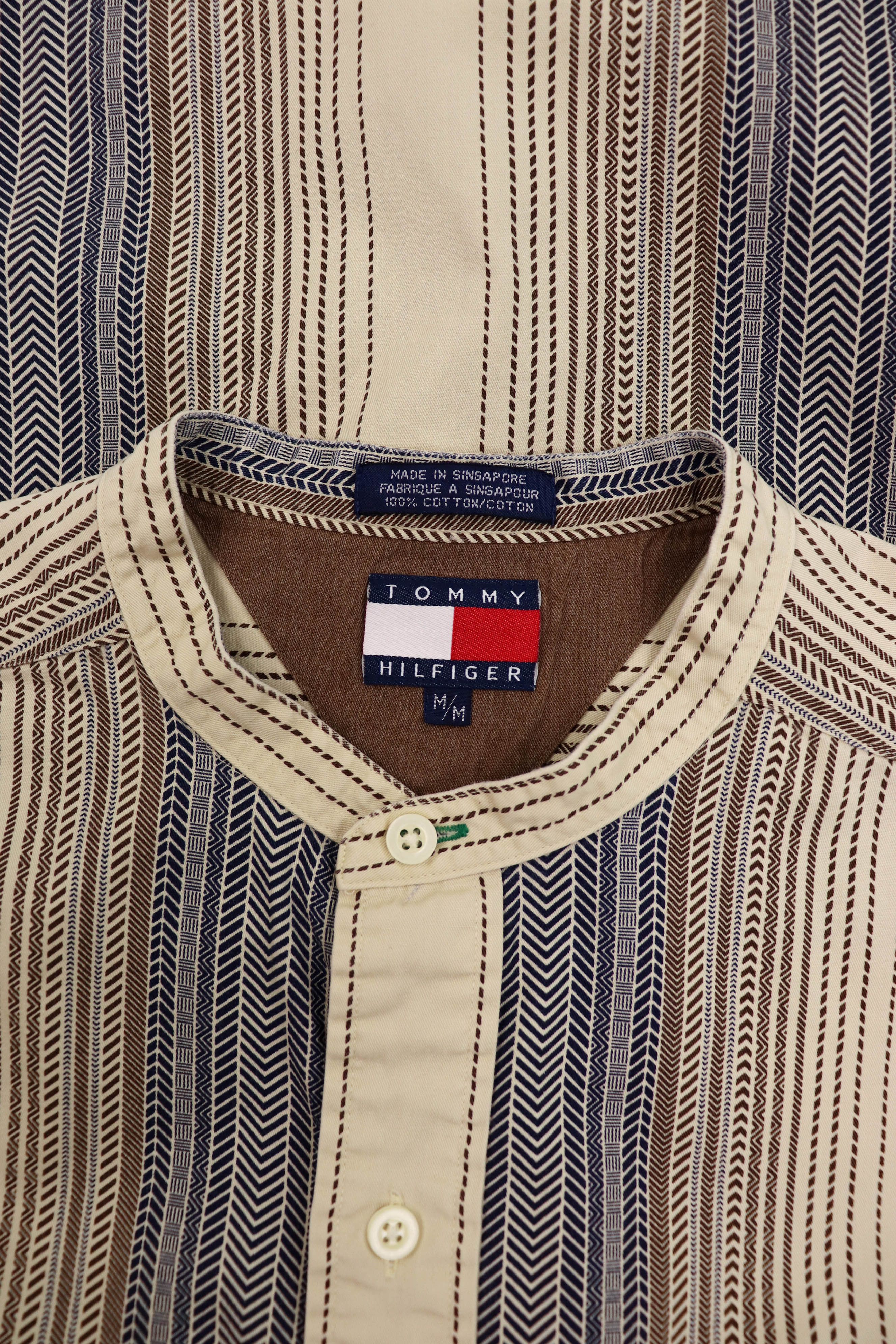 Tommy Hilfiger Tommy Hilfiger Vintage 90s Aztec Graphics Collarless Shirt Size US M / EU 48-50 / 2 - 9 Thumbnail