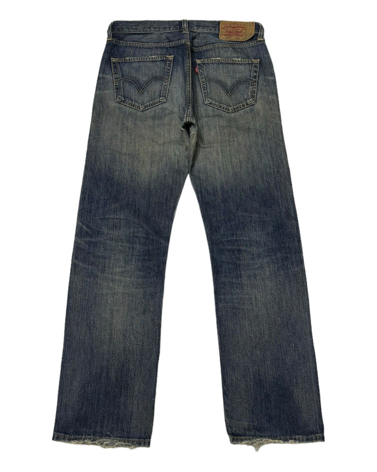 Levi's 🔥VINTAGE LEVIS 501 STRAIGHT LEG BUTTON FLY DENIM JEANS Size US 33 - 2 Thumbnail