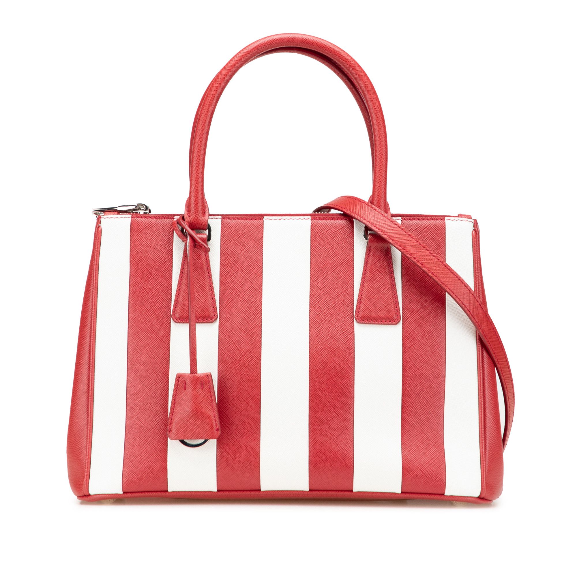 Prada Prada Small Bicolor Saffiano Galleria Double Zip Satchel Size ONE SIZE - 1 Thumbnail