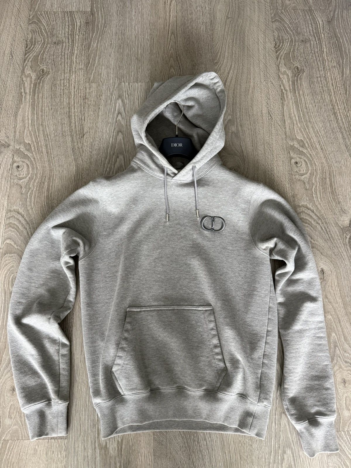 Dior Essentials CD Icon Hooded Sweatshirt Gray