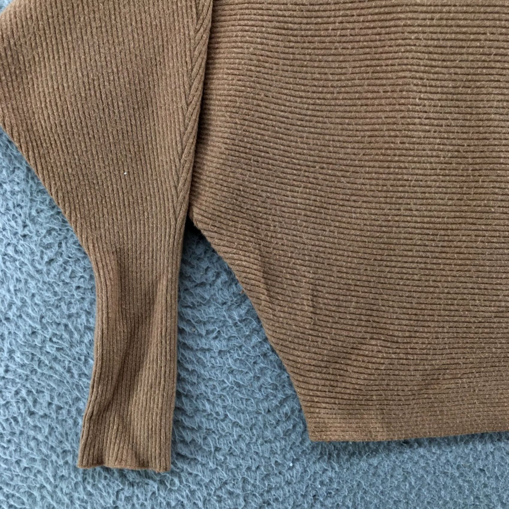 Vintage Philosophy Shirt Womens S Brown Mock Neck Long Sleeve Pullover Knitted Poncho Sweater Top Casual Workwear Size S / US 4 / IT 40 - 6 Thumbnail