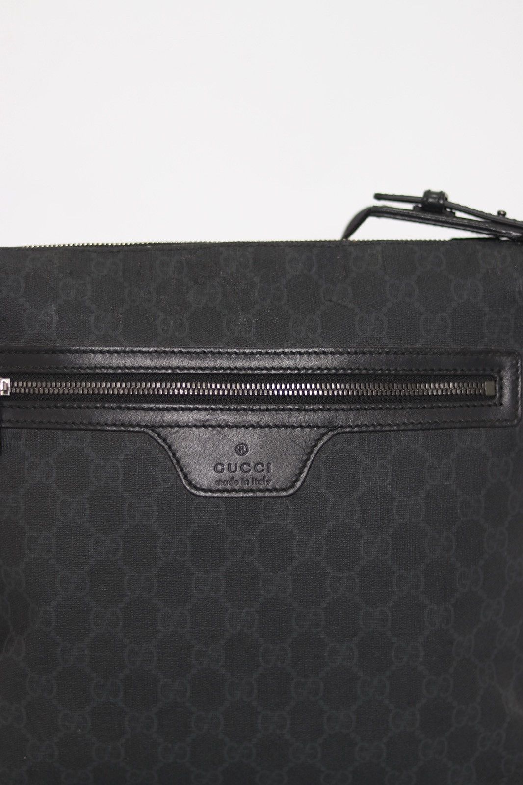 Gucci Gucci Front Zip Flat Messenger Bag GG Coated Canvas Medium Size ONE SIZE - 8 Thumbnail