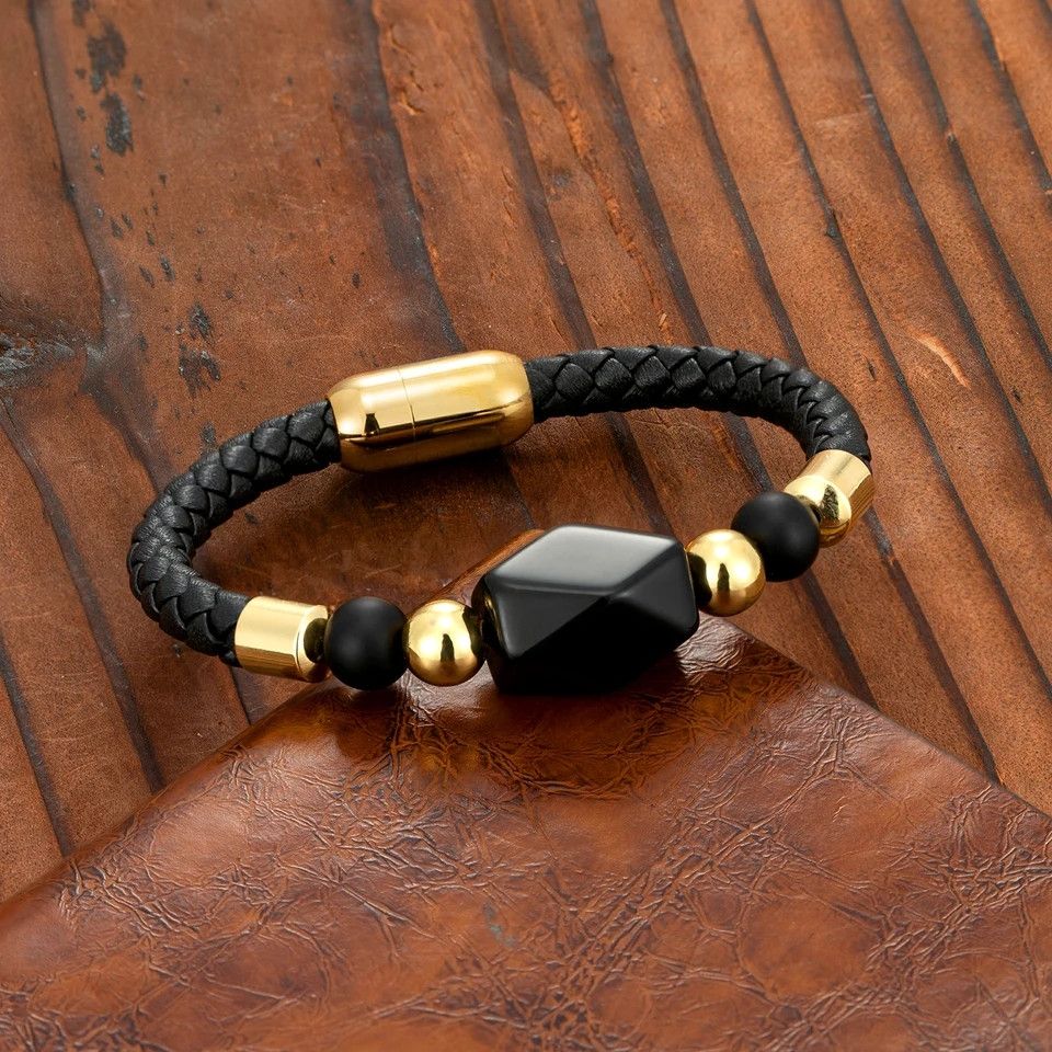 Other Geometric Natural Black Agate Retro Size ONE SIZE - 1 Thumbnail