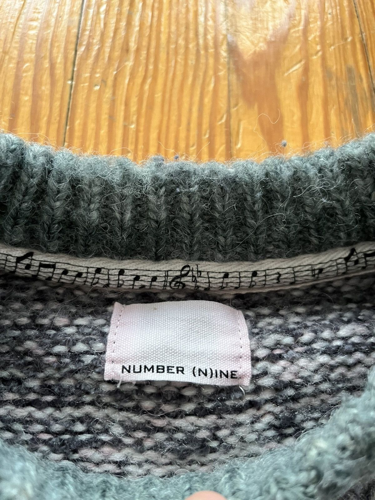 Number (N)ine Number Nine Melanged Distressed Knit Sweater Oversized Grey Size US M / EU 48-50 / 2 - 4 Thumbnail