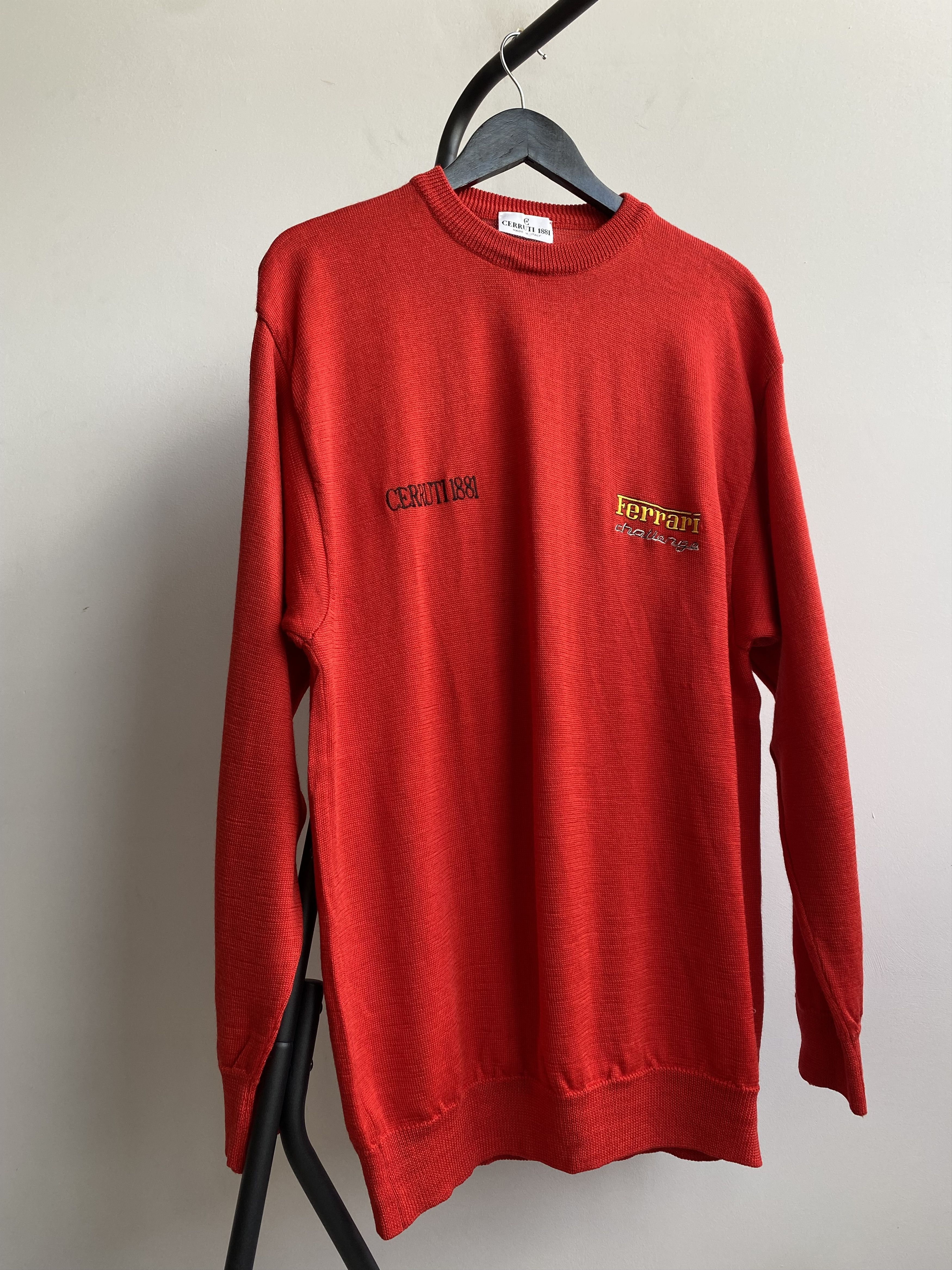 Cerruti 1881 RARE Vintage Cerruti 1881 Ferrari Racing 90s Sweater Size US XL / EU 56 / 4 - 2 Thumbnail