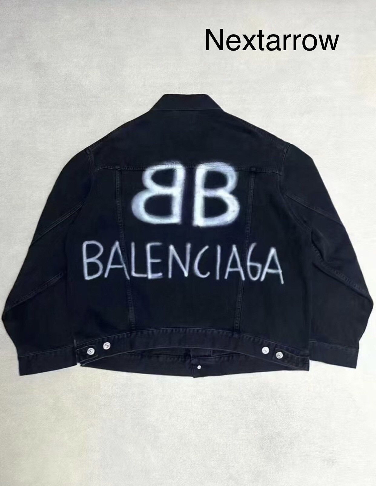 Balenciaga Balenciaga 22ss spray painted double B light denim jacket Size US XS / EU 42 / 0 - 1 Thumbnail