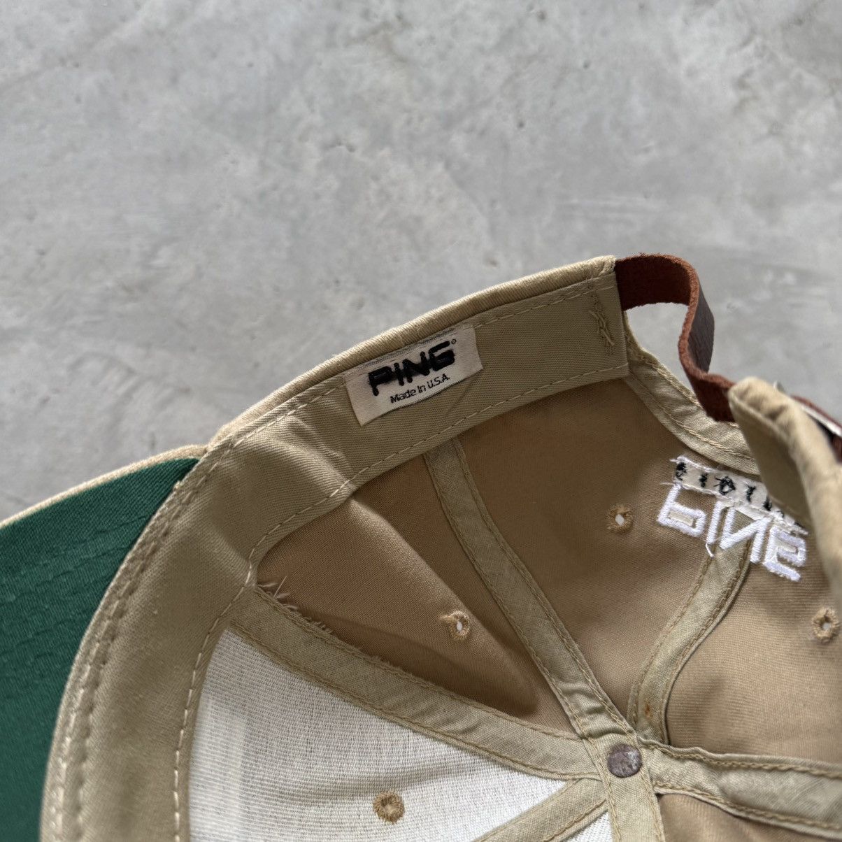 PING Vintage 90s Ping golf tan strap back hat Size ONE SIZE - 5 Thumbnail